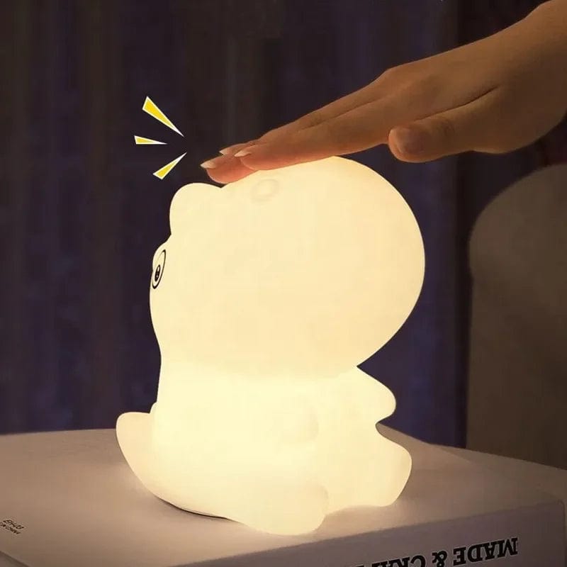 Led Silicone Night Lights For Baby Kids Room Children Bedroom Soft Dinosaur Nursery Lamp Decoration Home Decor Christmas Gift changeable NemiLum