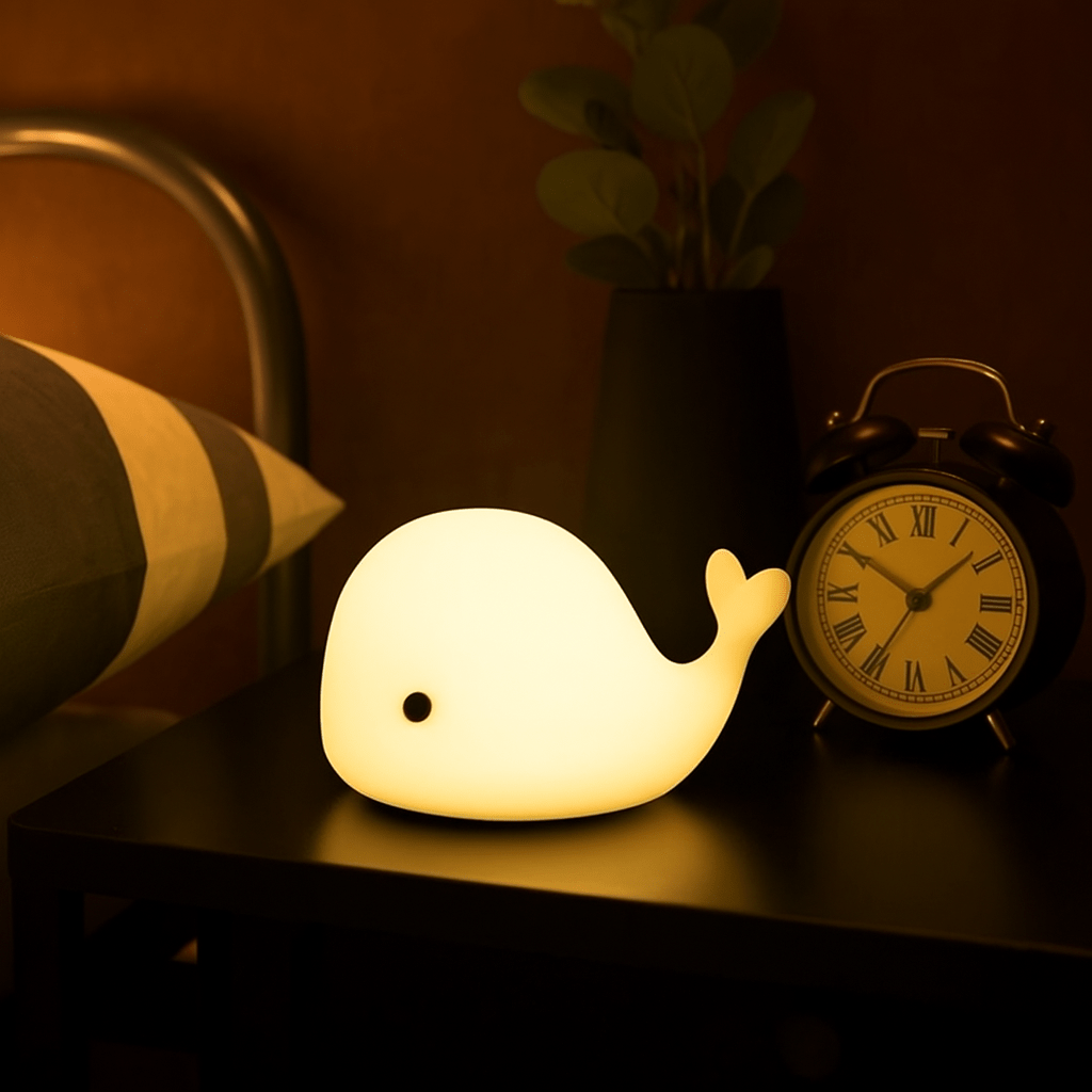 Veilleuse Baleine Bébé Led Silicone NemiLum