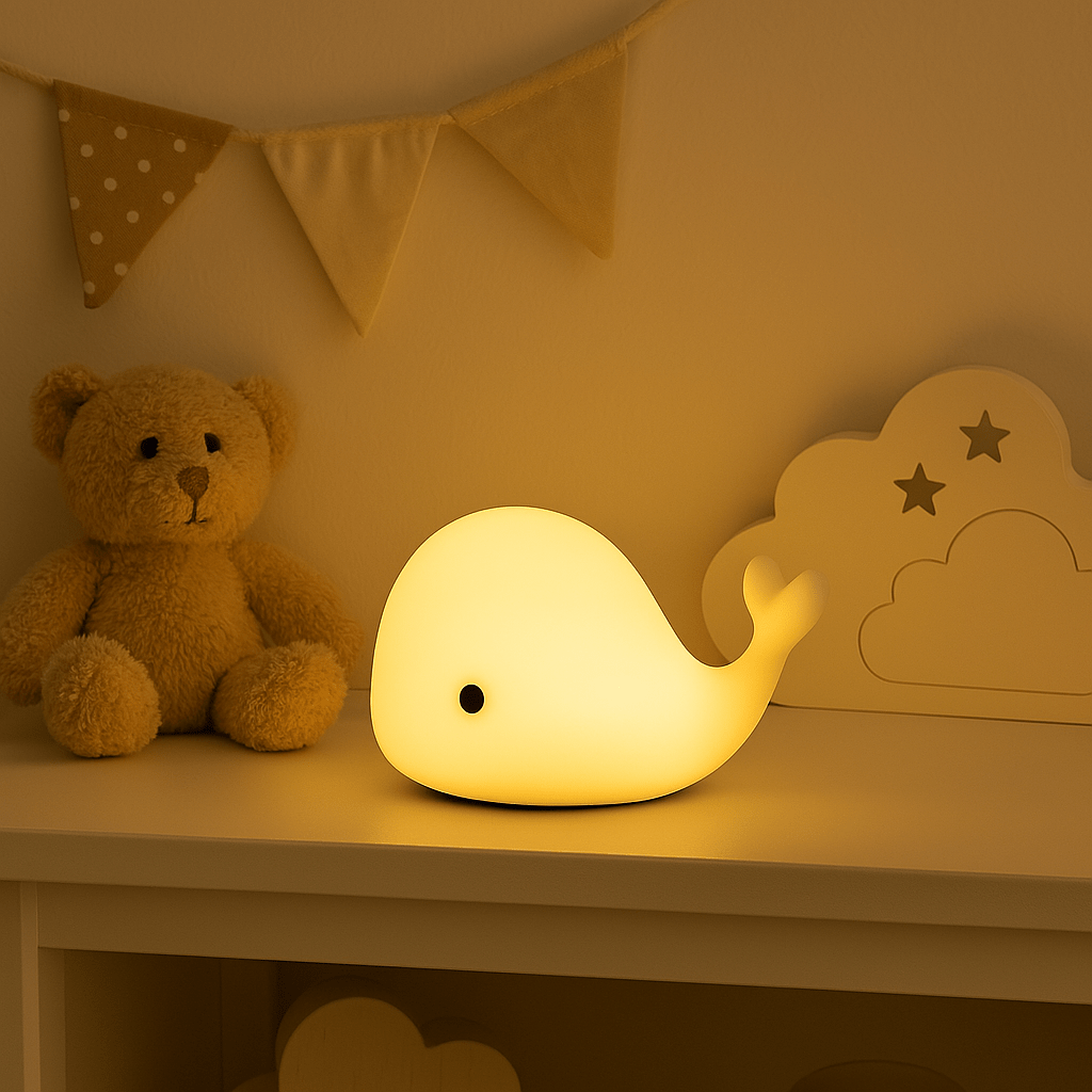 Veilleuse Baleine Bébé Led Silicone NemiLum