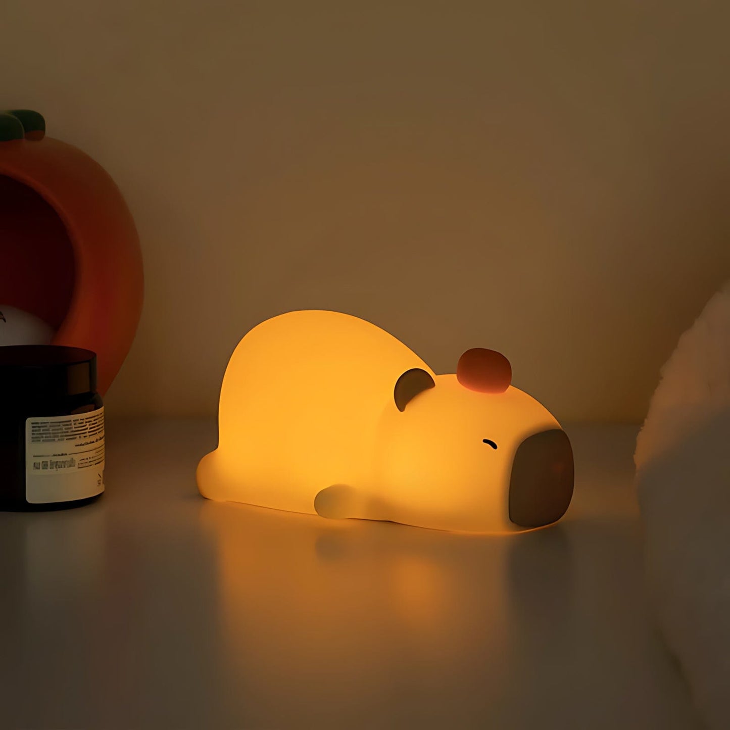 Veilleuse Capybara Silicone LED Allongé NemiLum