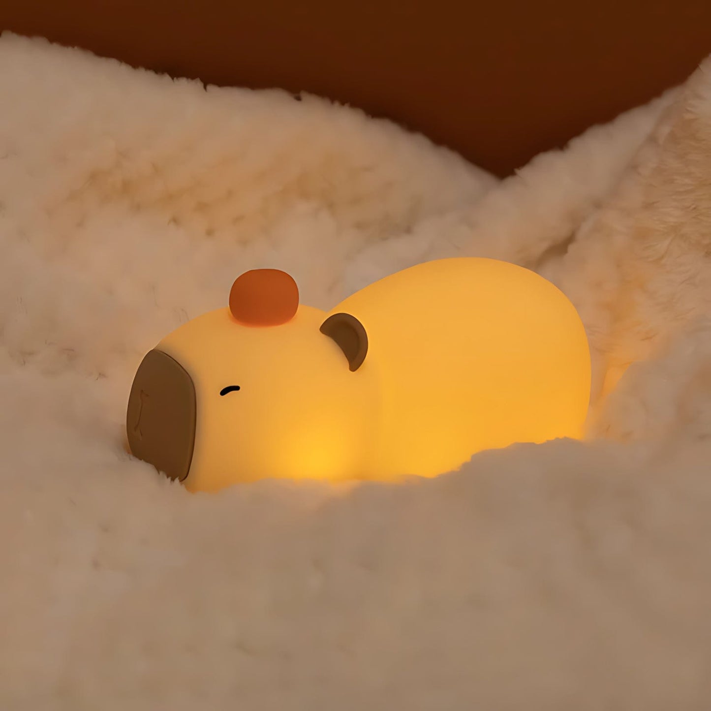 Veilleuse Capybara Silicone LED Allongé NemiLum