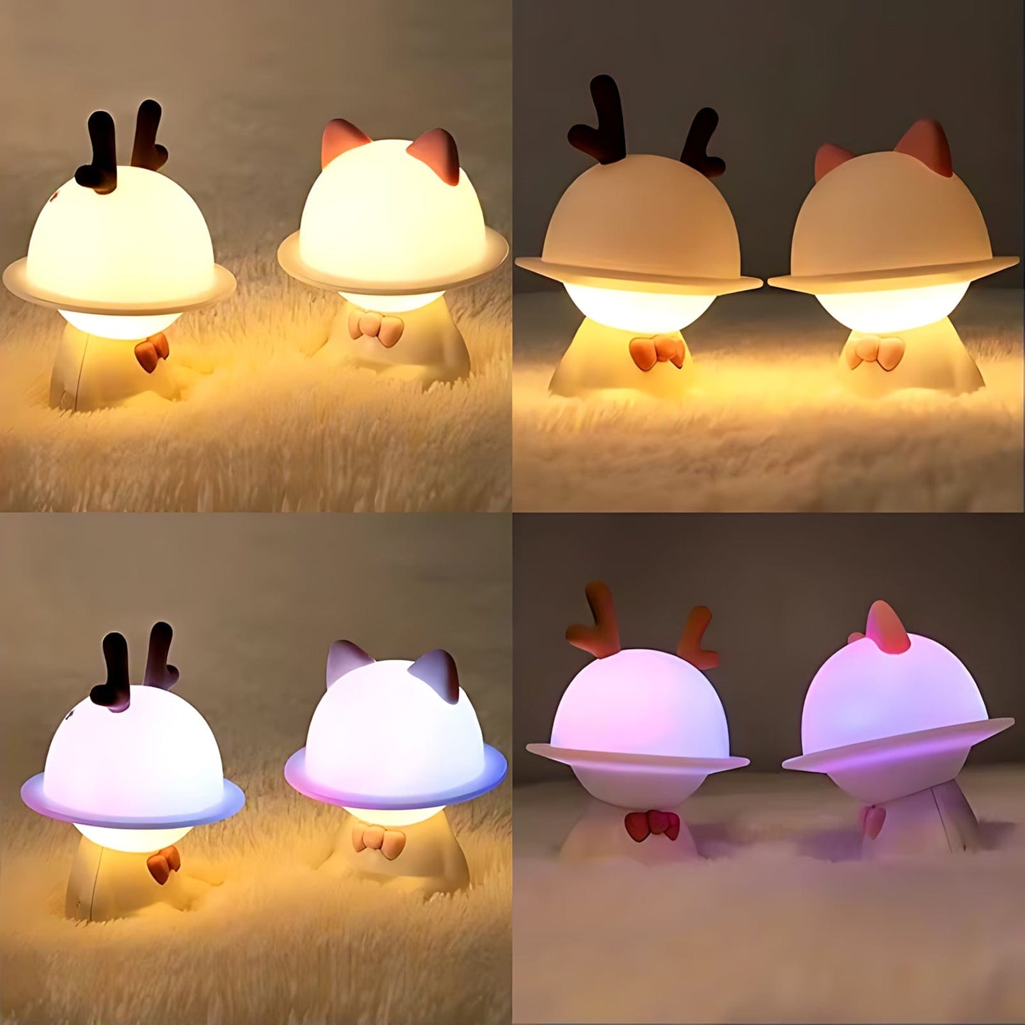 Veilleuse Cerf Lune Étoilé NemiLum