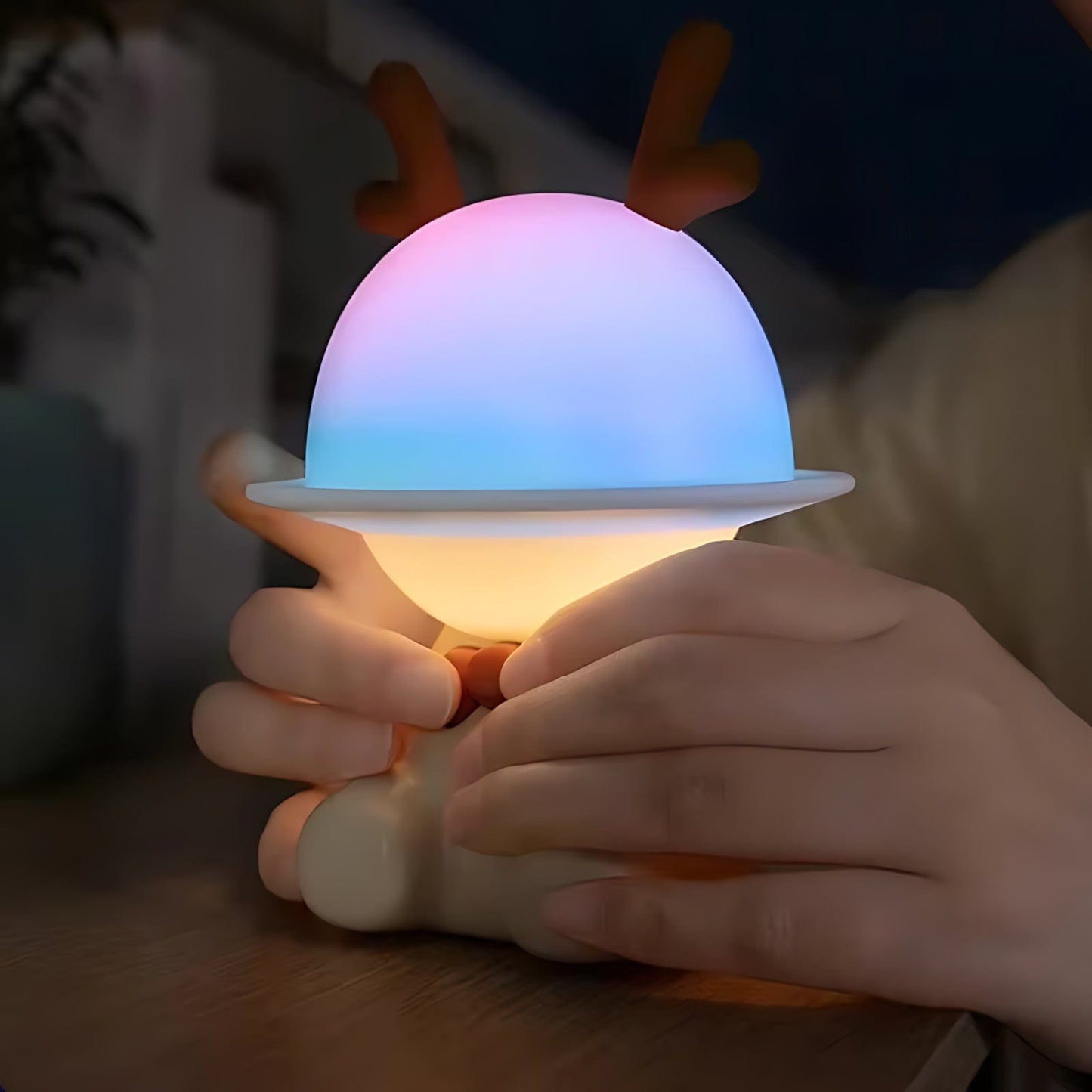 Veilleuse Cerf Lune Étoilé NemiLum