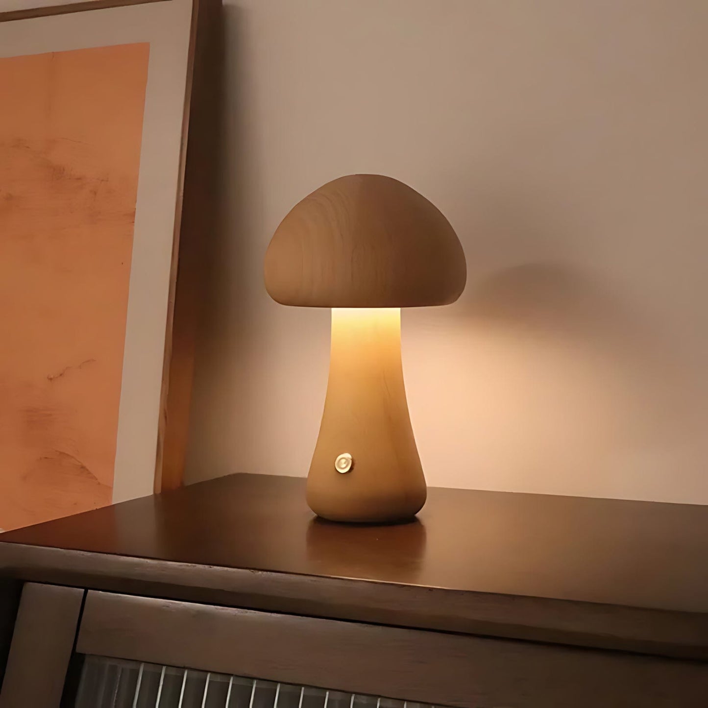 Veilleuse Champignon Bois Grande Claire NemiLum