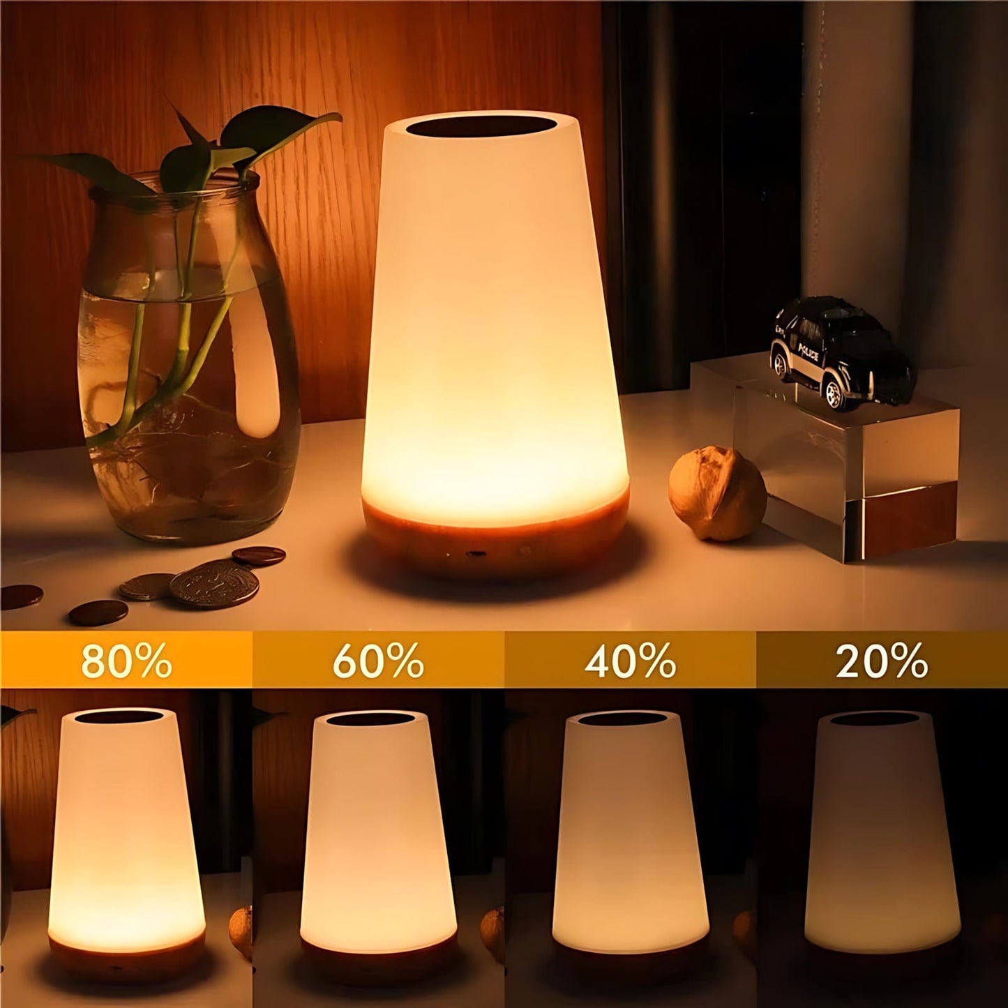 Veilleuse Cône Nomade LED Multicouleurs NemiLum