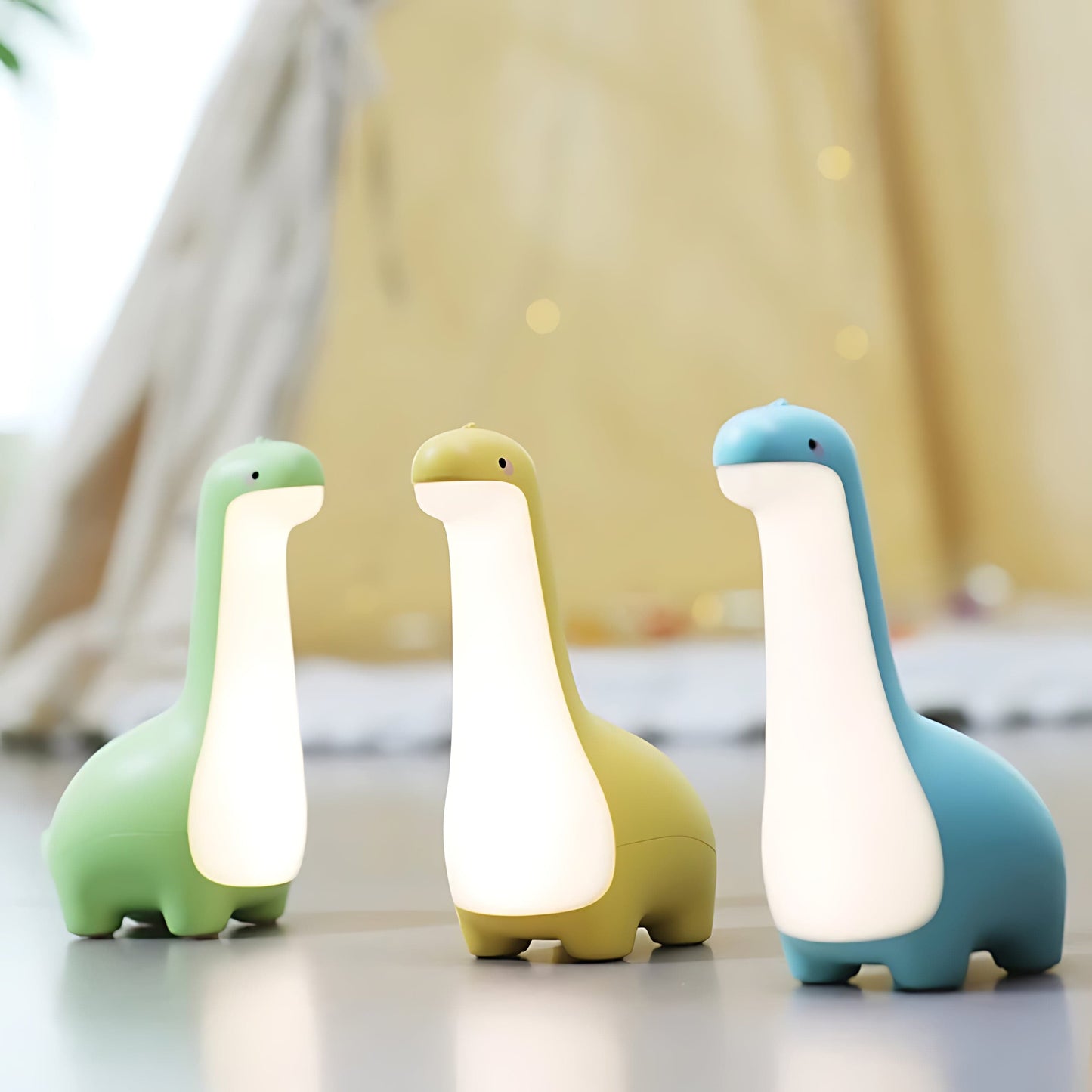 Veilleuse Dinosaure Bébé Silicone Led Bleu NemiLum