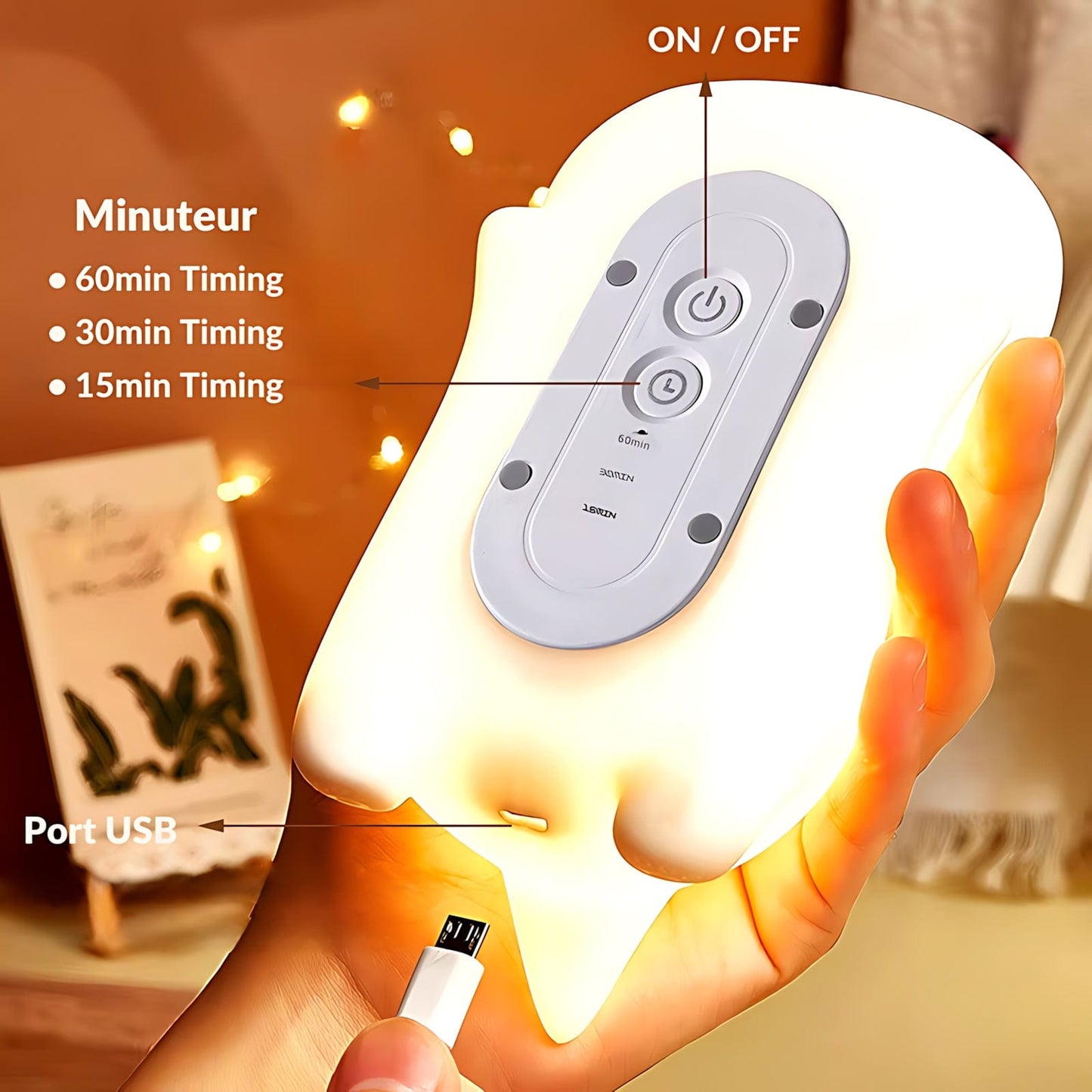 Veilleuse Dinosaure Couché Led NemiLum