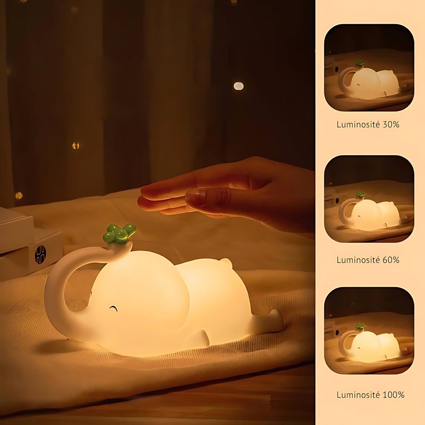 Veilleuse Élephant Bébé Led NemiLum