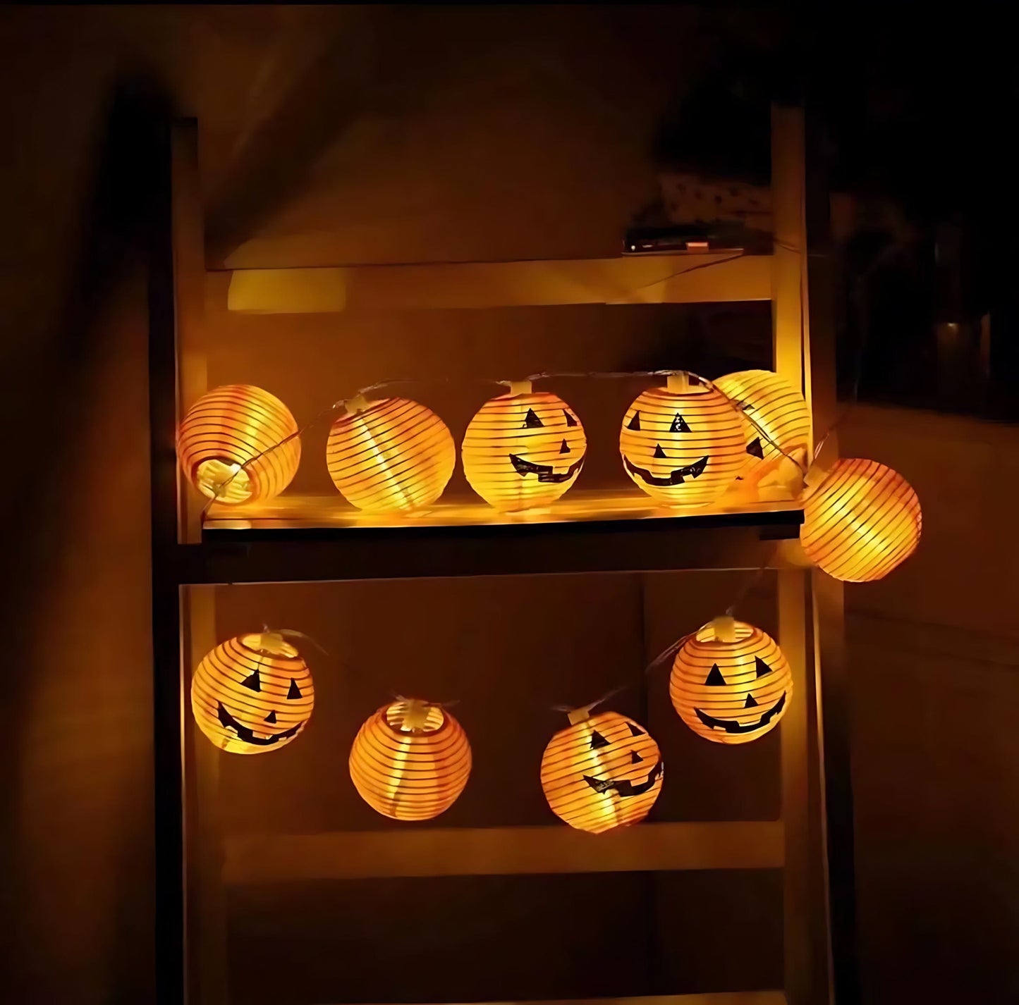 Veilleuse Guirlande Halloween Led Citrouille boulle / 3m NemiLum