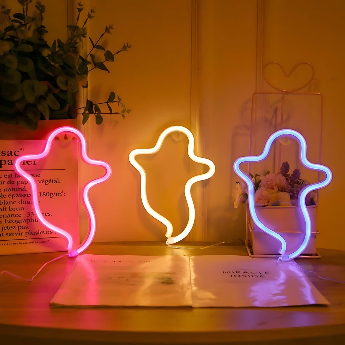 Veilleuse Halloween Néon Fantôme NemiLum