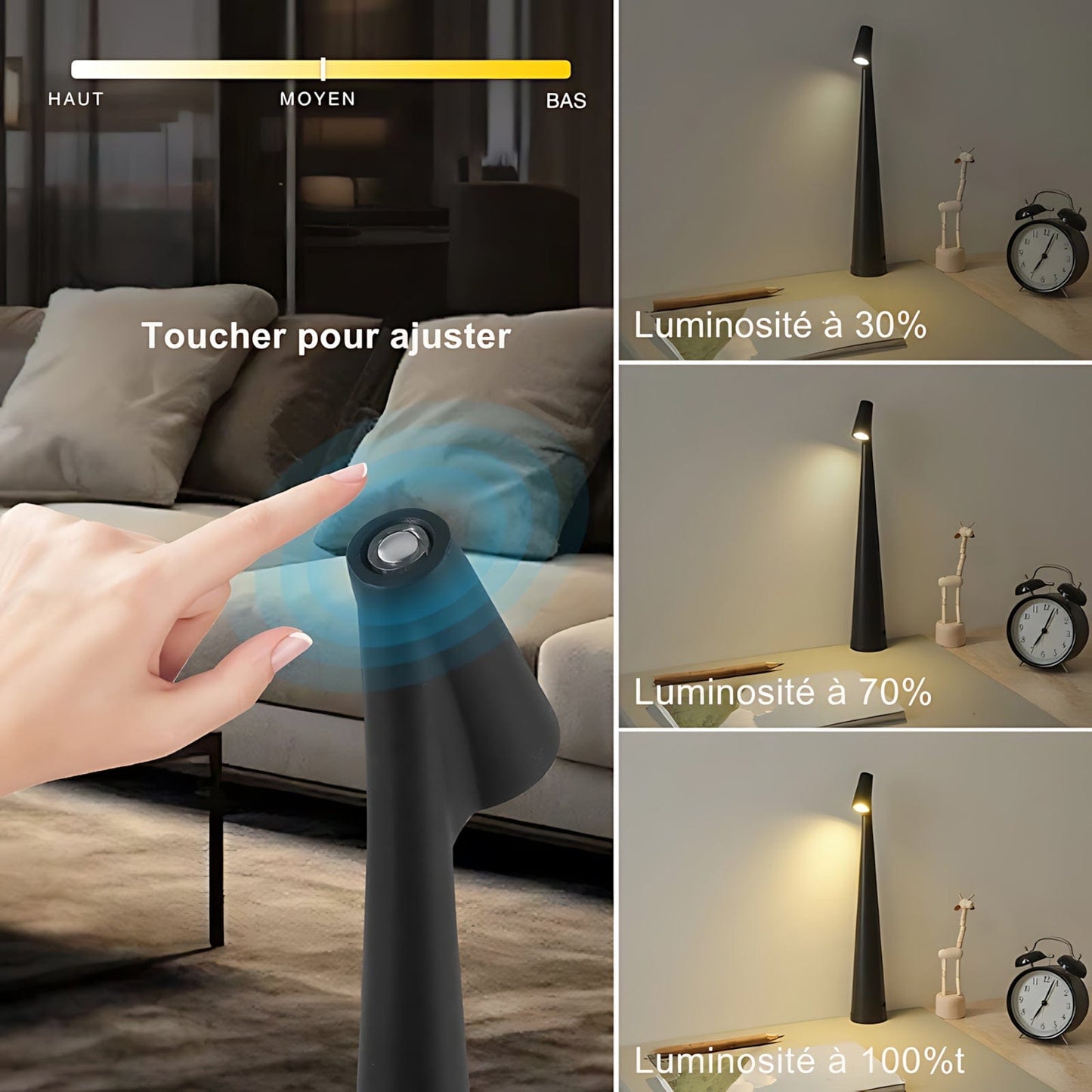 Veilleuse Lampe Tactile Led Rechargeable NemiLum
