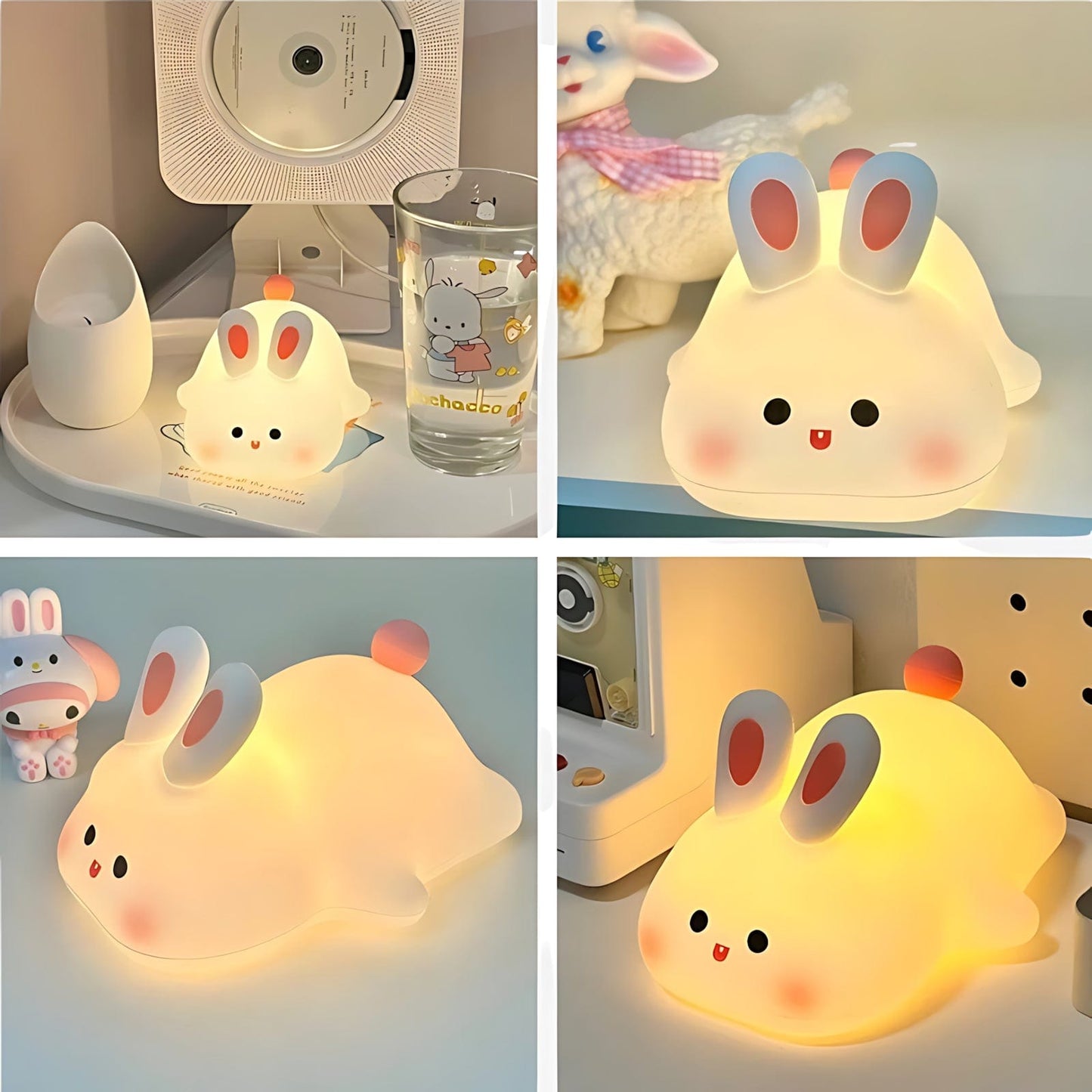 Veilleuse Lapin Bébé Allongé NemiLum