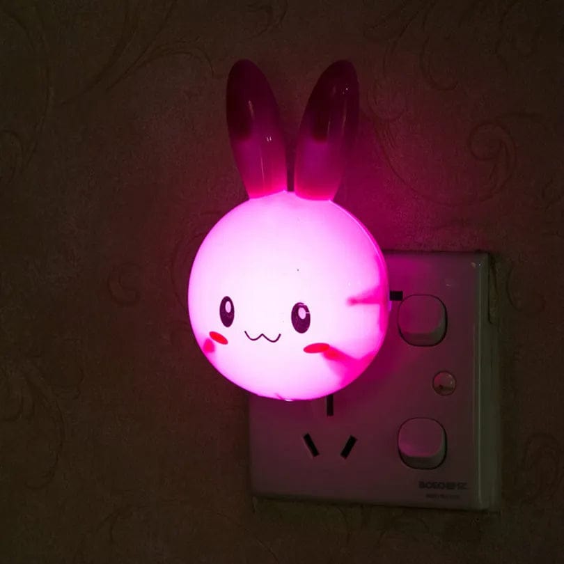 Veilleuse Lapin Prise Led Rose NemiLum