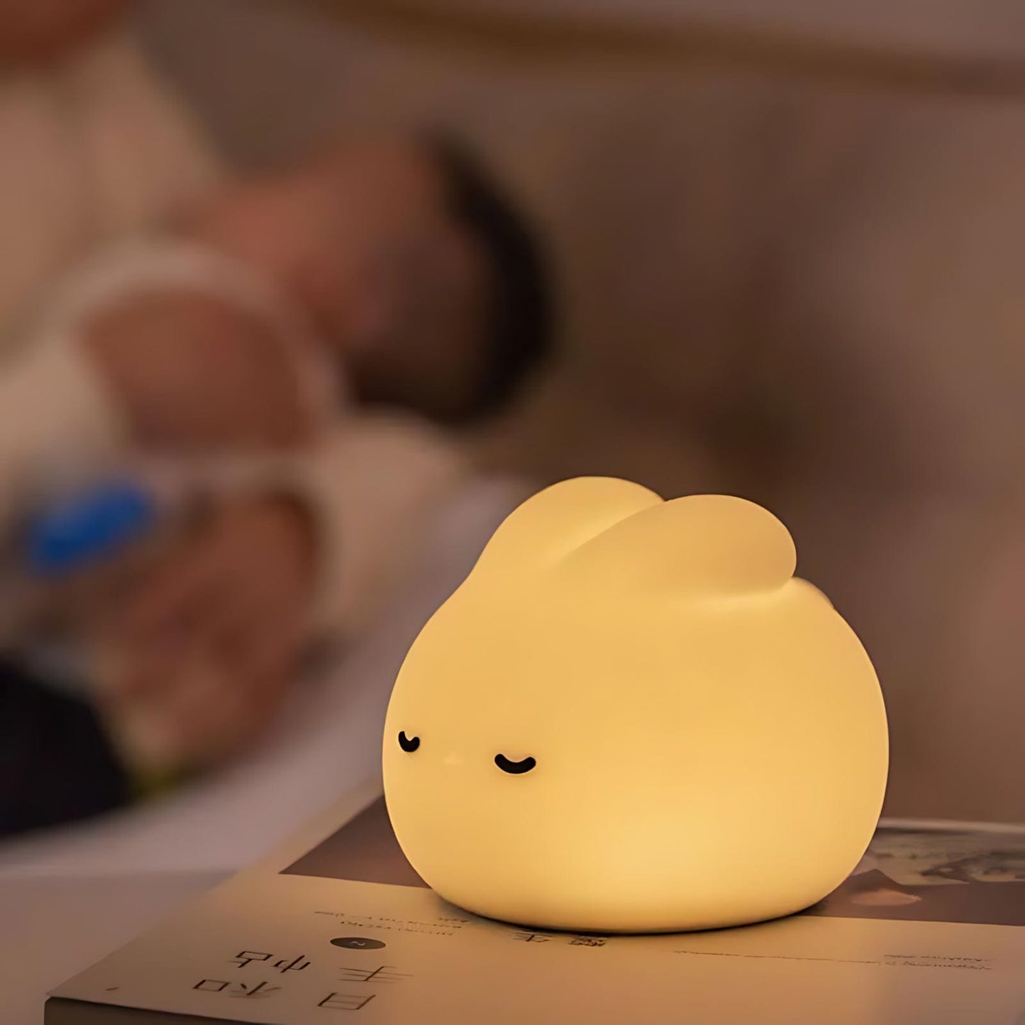 Veilleuse lapin silicone mignon LED NemiLum