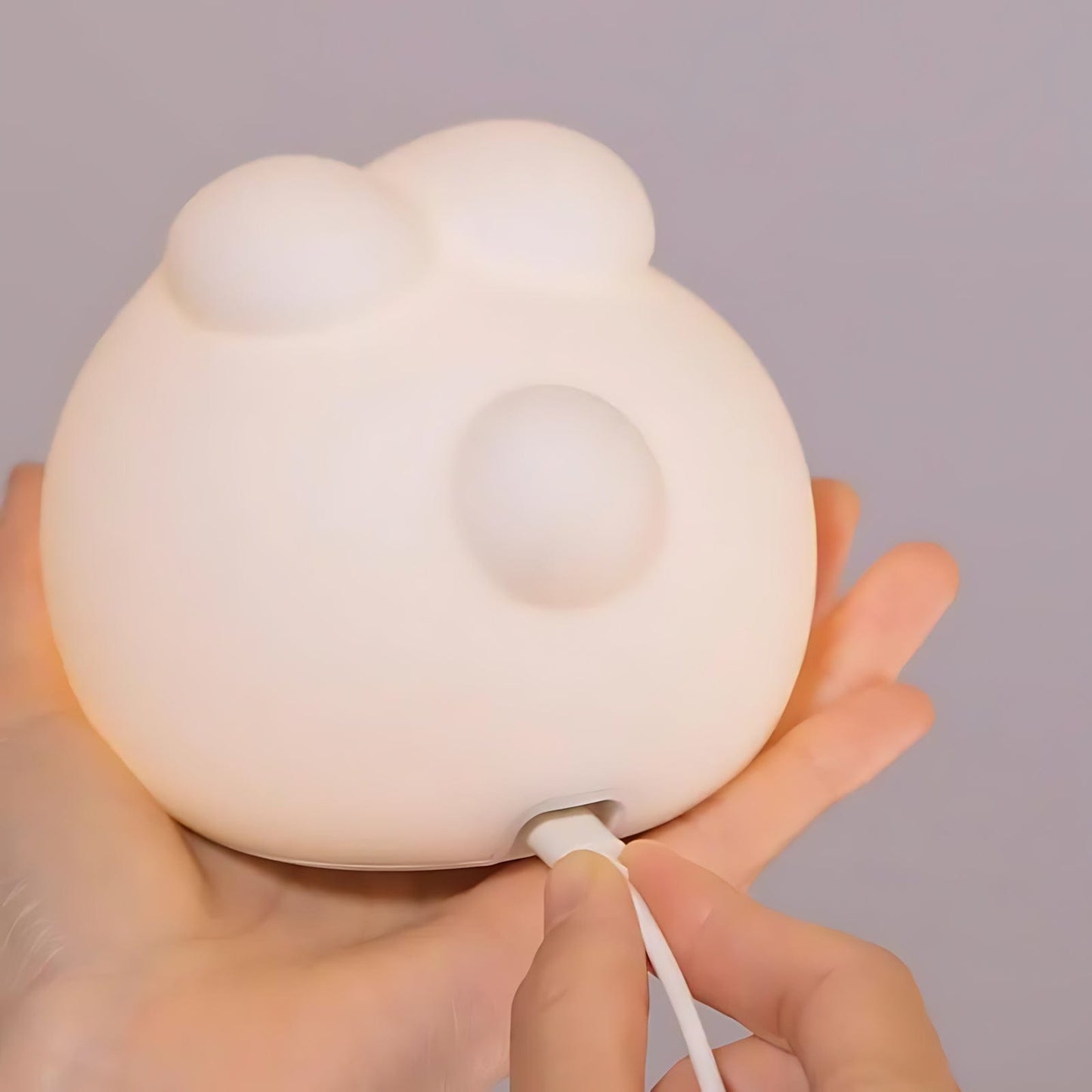 Veilleuse lapin silicone mignon LED NemiLum