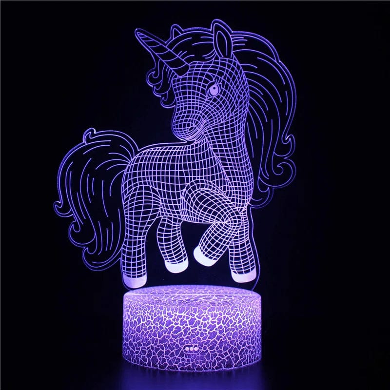 Veilleuse Licorne Lampe Led 3D Licorne 1 NemiLum