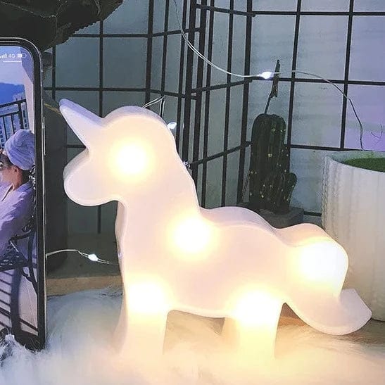 Veilleuse Licorne Lampe Led Blanc NemiLum