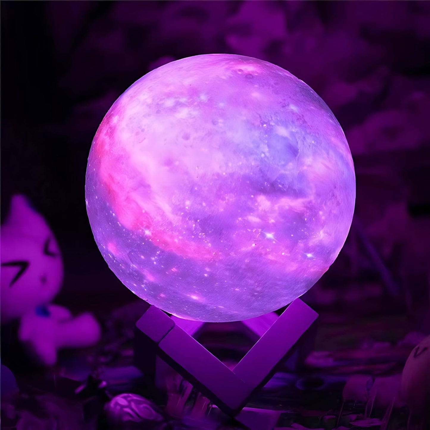 Veilleuse Lune Galaxie Multicolore NemiLum