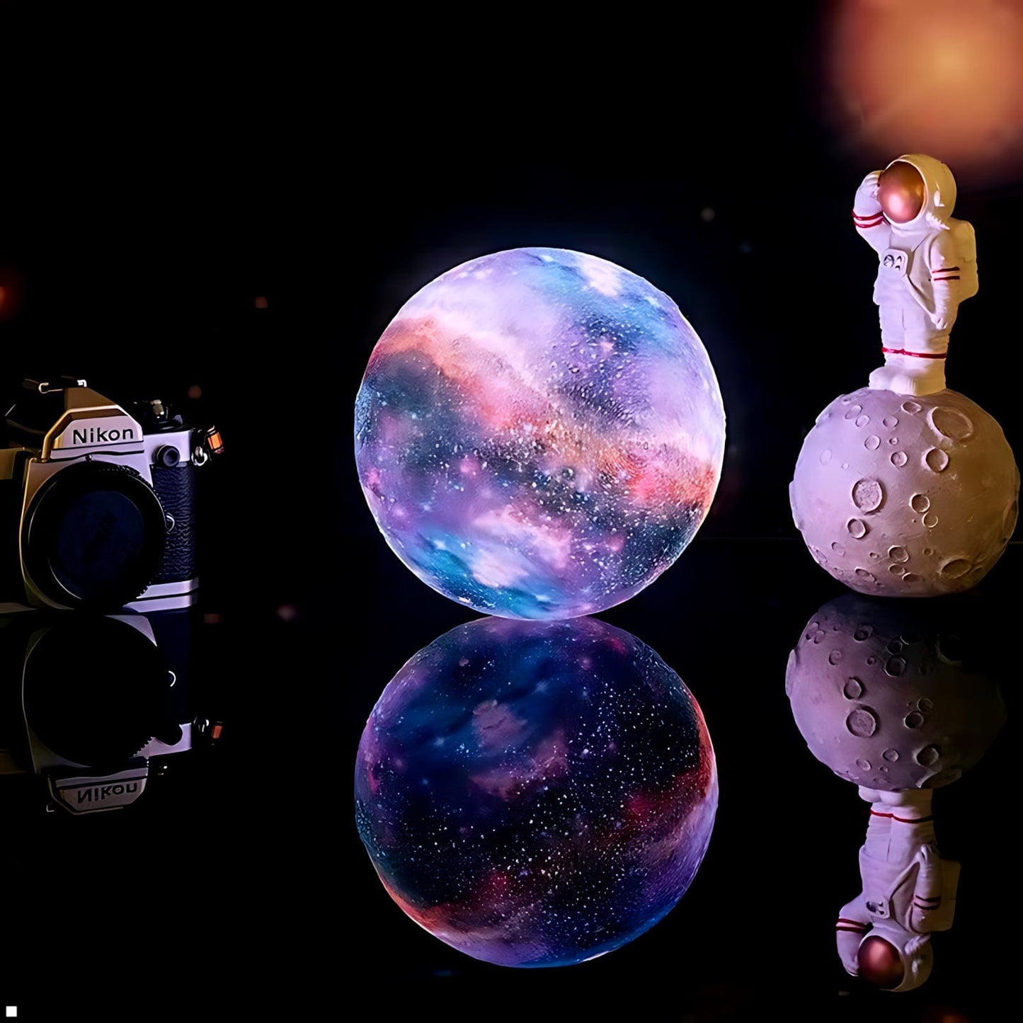 Veilleuse Lune Galaxie Multicolore NemiLum