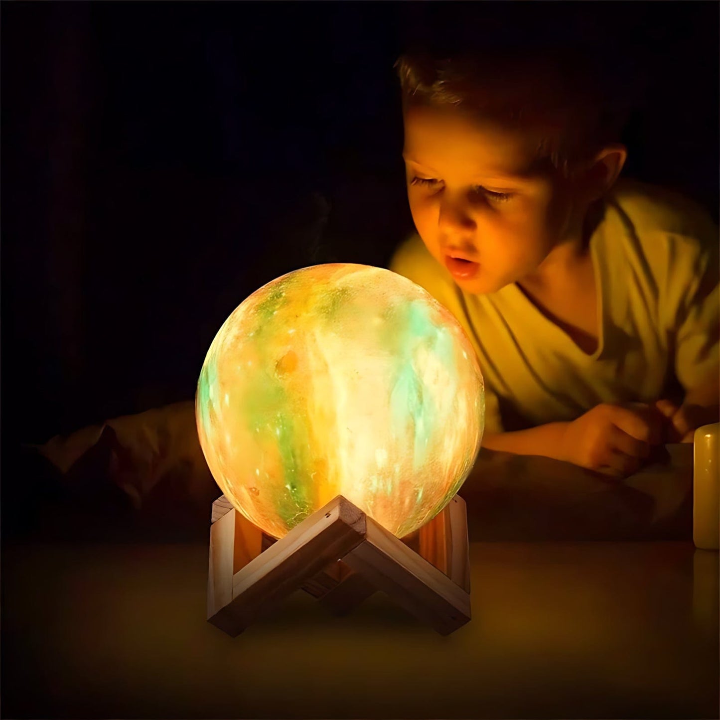 Veilleuse Lune Galaxie Multicolore NemiLum