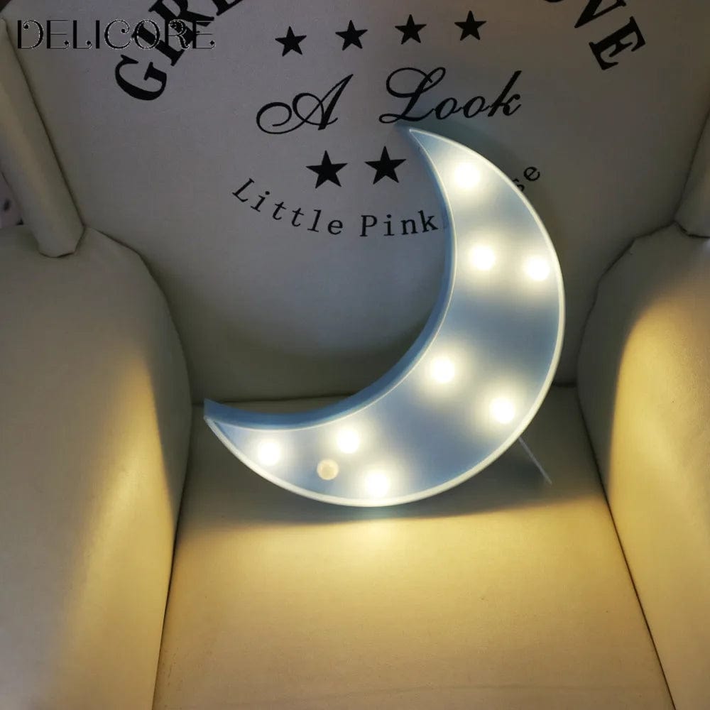 Veilleuse Lune Led Bleu NemiLum