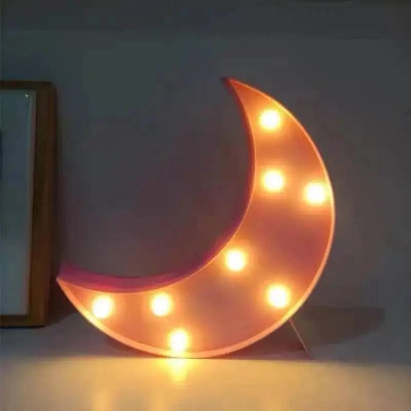 Veilleuse Lune Led Rose NemiLum
