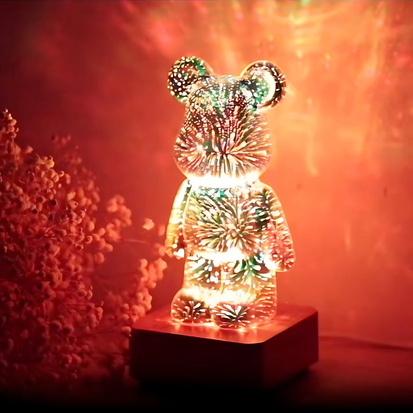 Veilleuse Ours Feu D'Artifice Led NemiLum