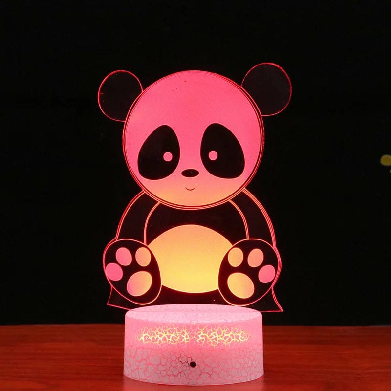 Veilleuse Panda Lampe 3D Craquée NemiLum