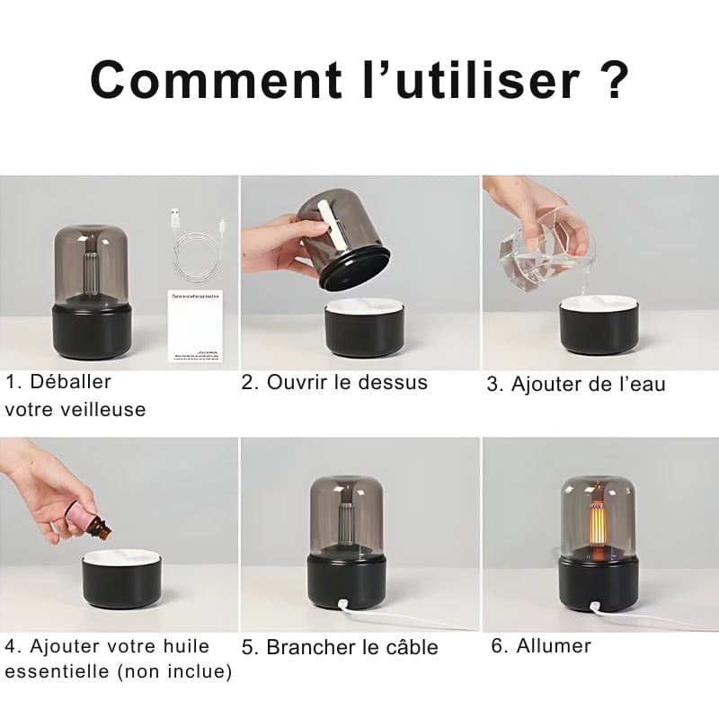 Veilleuse Portable Mini Diffuseur Huile Essentiel NemiLum