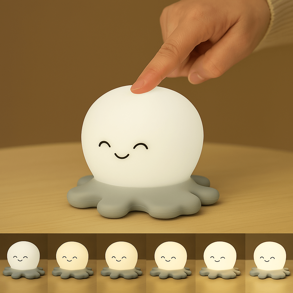 Veilleuse Poulpe Bébé LED Silicone NemiLum