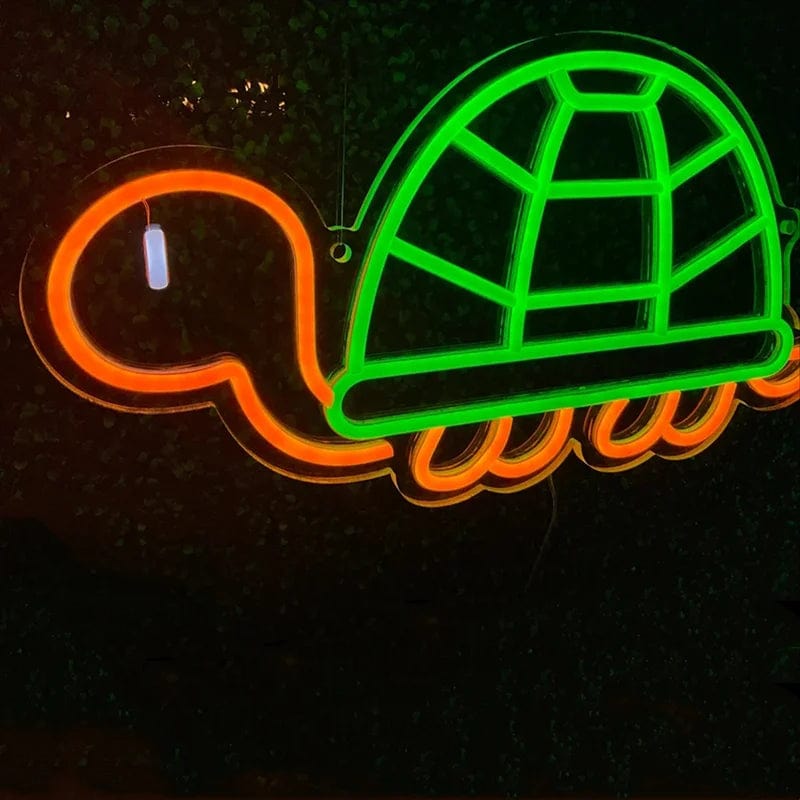 Veilleuse Tortue Lumineuse Néon Vert NemiLum