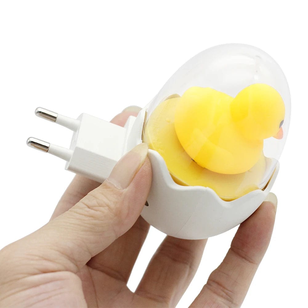 ANBLUB Timing LED Night Light 110V 220V Yellow Duck EU Plug Socket Wall Lamp With Remote for Children's Cartoon Creative Gift NemiLum