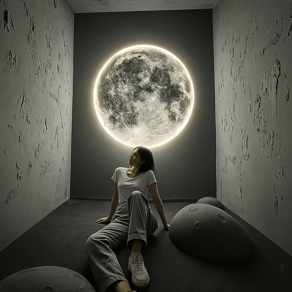 Applique Murale Moderne Lune NemiLum