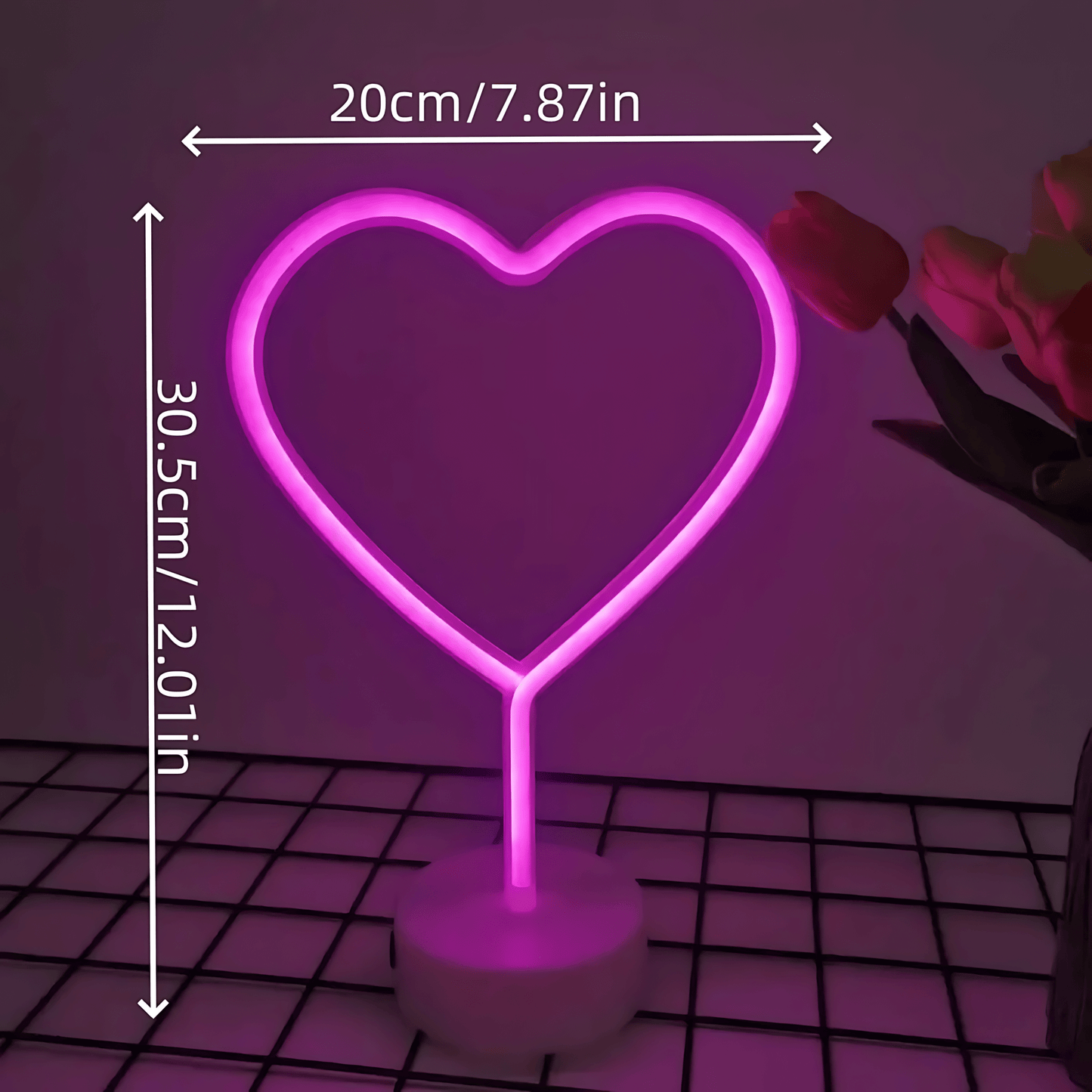 Lampe Néon en Forme de Coeur NemiLum