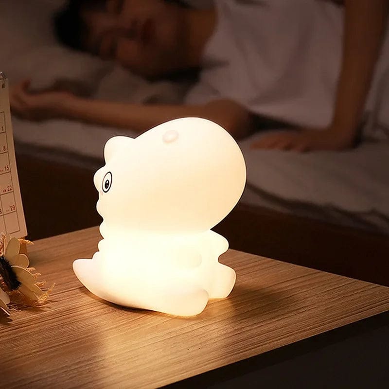 Led  Silicone Night Lights For Baby Kids Room Children Bedroom Soft Dinosaur Nursery Lamp Decoration Home Decor Christmas Gift changeable NemiLum