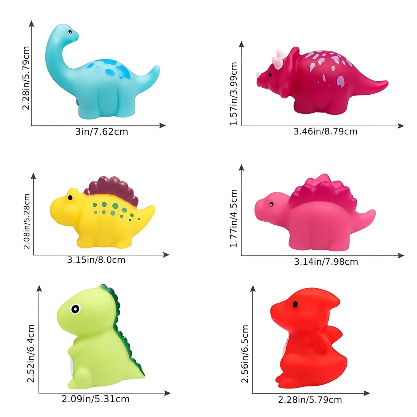 Veilleuse 6 Petits Dinosaures Bébé Silicone Bain 6PCS NemiLum