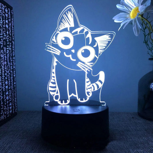 Veilleuse Chat Adorable Lampe NemiLum