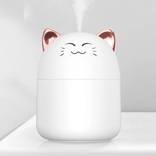 Veilleuse Chat Humidificateur Blanc NemiLum