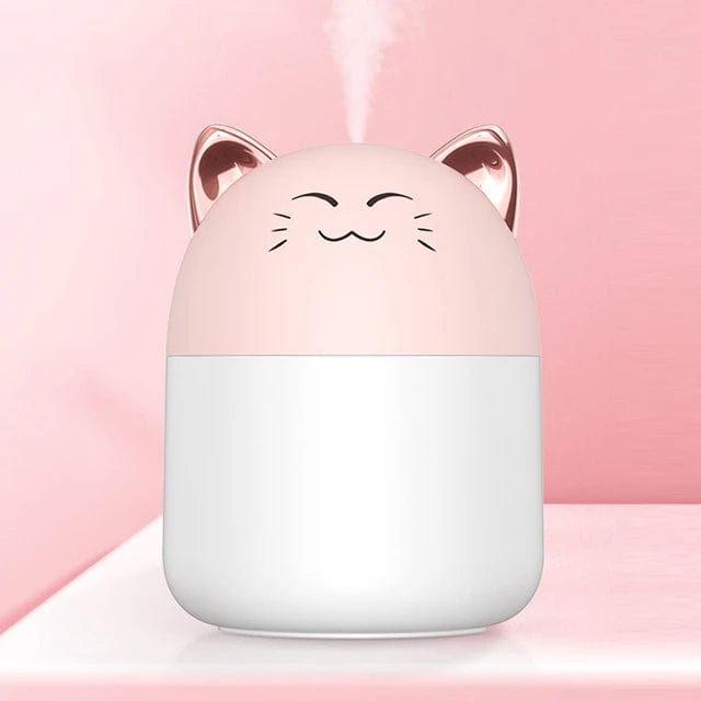 Veilleuse Chat Humidificateur Rose NemiLum