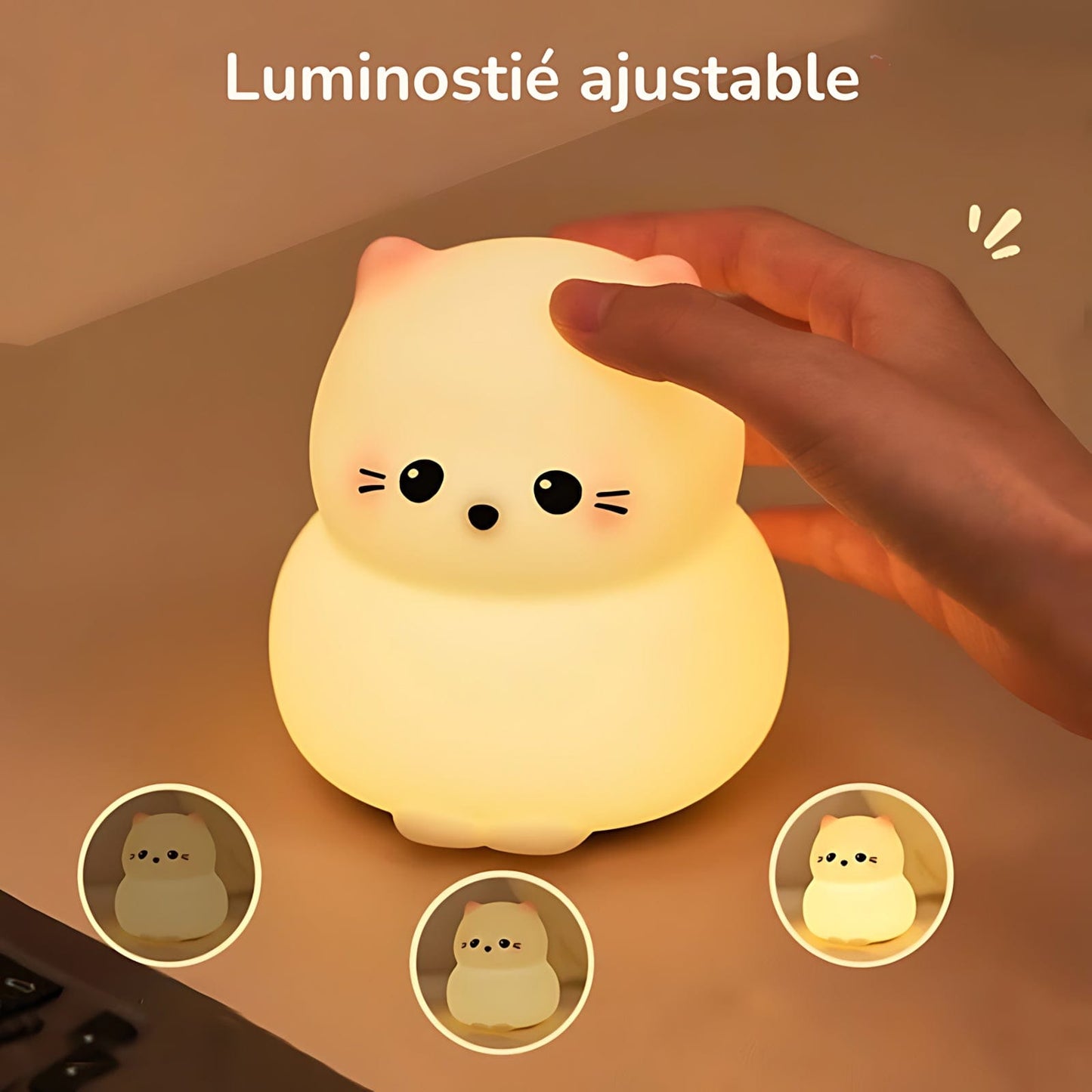 Veilleuse Chat Silicone Adorable NemiLum