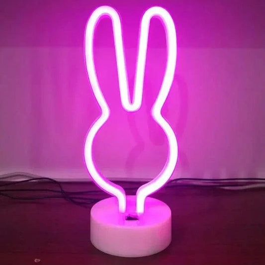 Veilleuse Lapin Lampe Néon Rose NemiLum