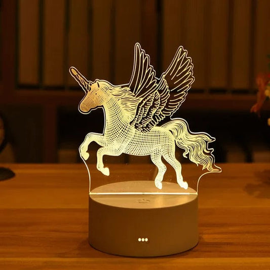 Veilleuse Licorne Lampe 3D NemiLum