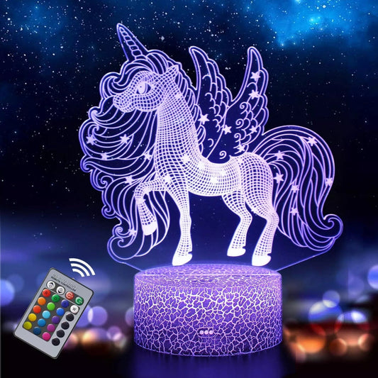 Veilleuse Licorne Lampe Led 3D NemiLum