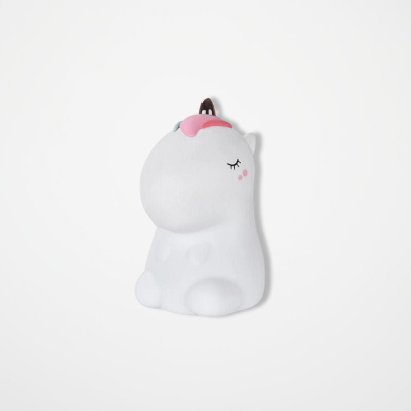 Veilleuse Licorne Led En Silicone Blanc NemiLum