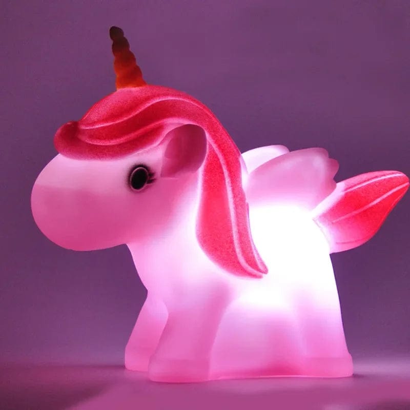 Veilleuse Licorne Petite Rose NemiLum