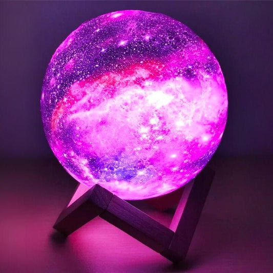 Veilleuse Lune Galaxie Multicolore 10cm NemiLum