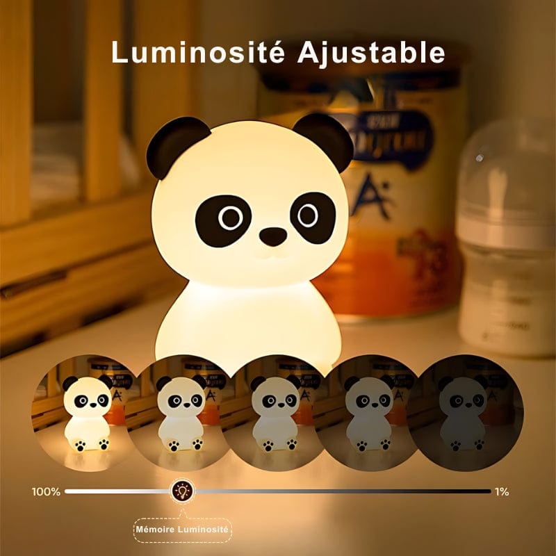 Veilleuse Panda Assis Silicone Led NemiLum