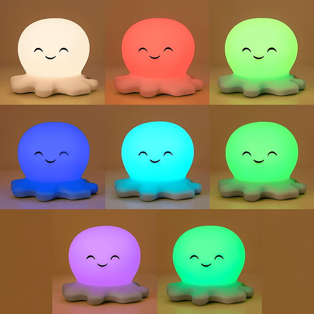 Veilleuse Poulpe Bébé LED Silicone NemiLum