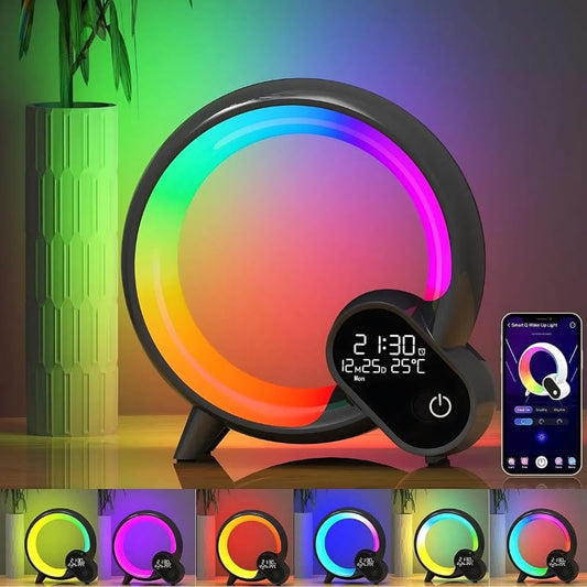 Veilleuse Réveil Intelligent Rgb Musical Noir NemiLum