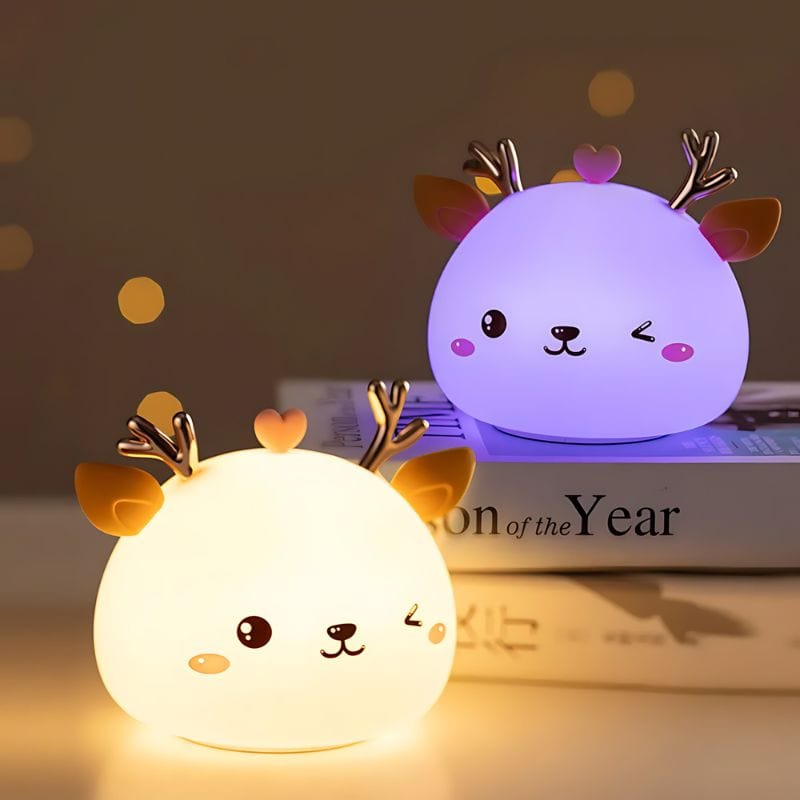 Veilleuse Tête Cerf Lumineuse Mignonne NemiLum